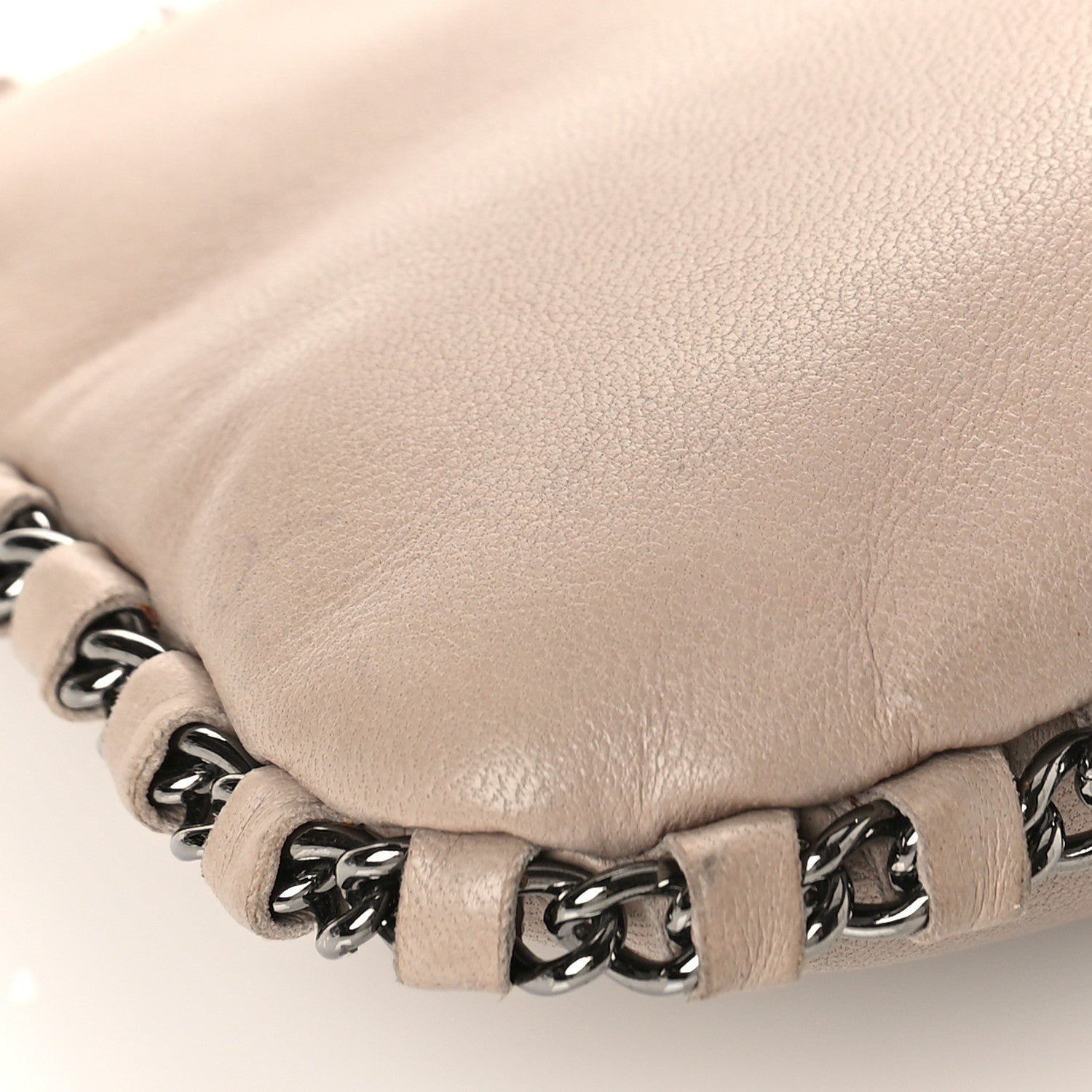 Chanel Lambskin Flat Shoulder Bag Beige 8 of 9