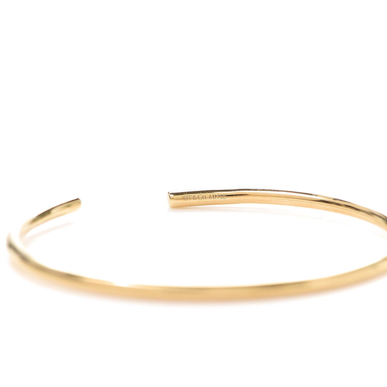 Tiffany 18K Yellow Gold Tsavorite Sparklers Wire Cuff Bracelet 4 of 5