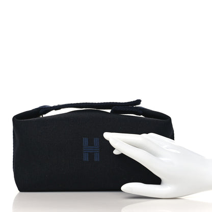 Hermes Canvas Small Bride-A-Brac Pouch Black Bleu Nuit 3 of 10