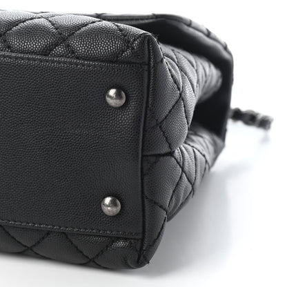 Chanel Caviar Quilted Medium Coco Handle Flap Black 9 of 9