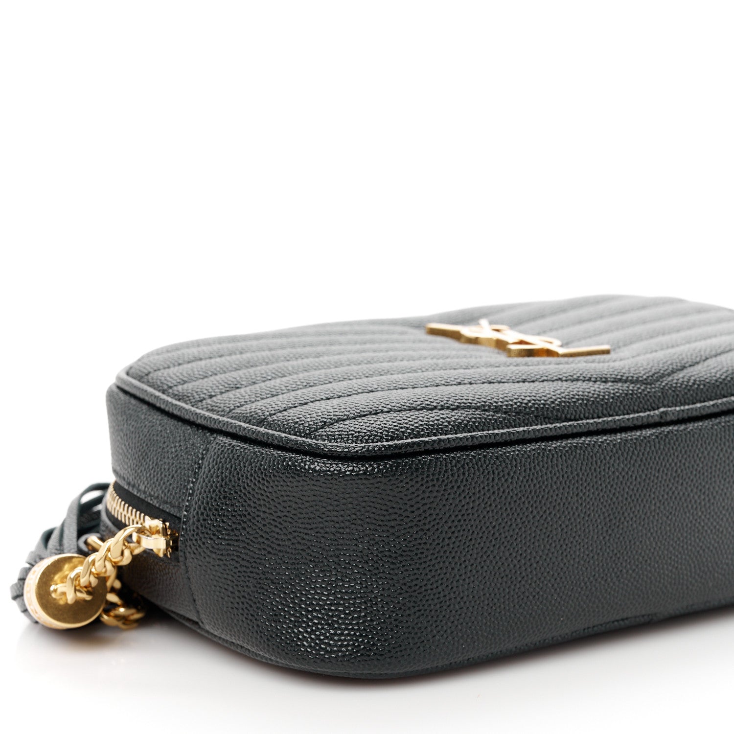 Saint Laurent Grain De Poudre Matelasse Monogram Mini Lou Camera Bag Black 9 of 10