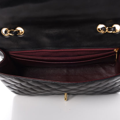 Chanel Lambskin Quilted Jumbo Single Flap Black 6 of 9