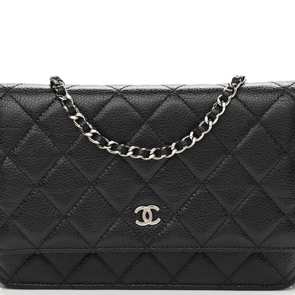 Chanel Caviar Quilted Wallet On Chain WOC Black 9 of 13