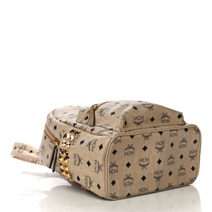 MCM Visetos Small Side Stud Stark Backpack Beige 3 of 12