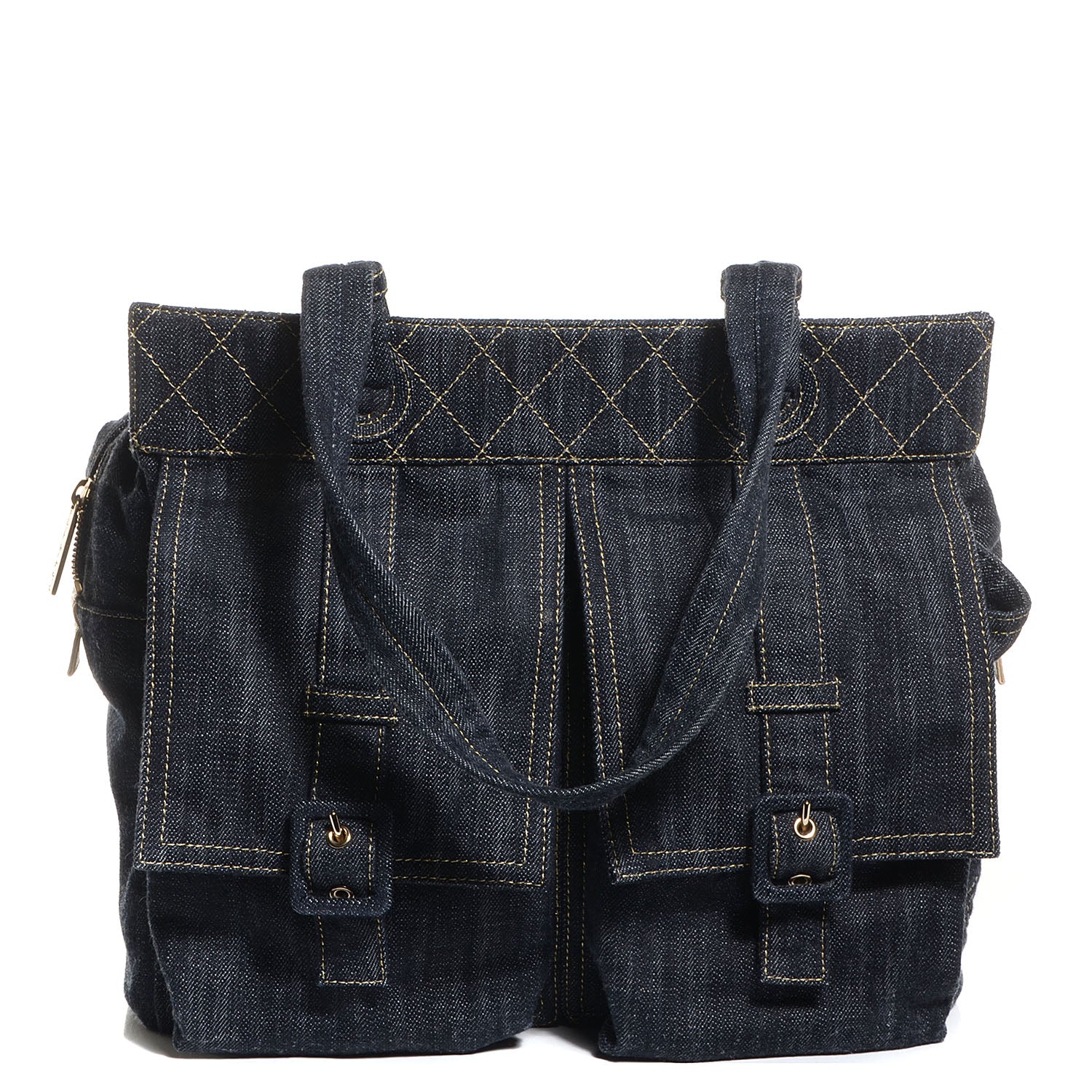Chanel Denim CC Double Pocket Shoulder Bag 1 of 7