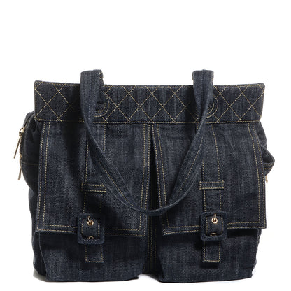 Chanel Denim CC Double Pocket Shoulder Bag 1 of 7