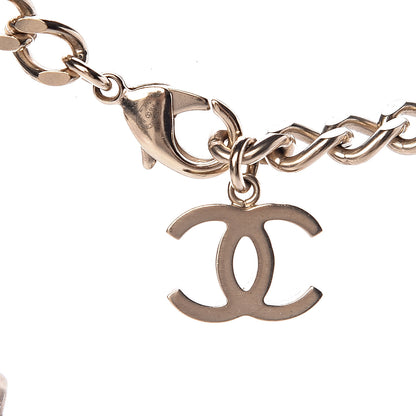 Chanel Lambskin CC Chain Short Necklace Black Gold 4 of 4