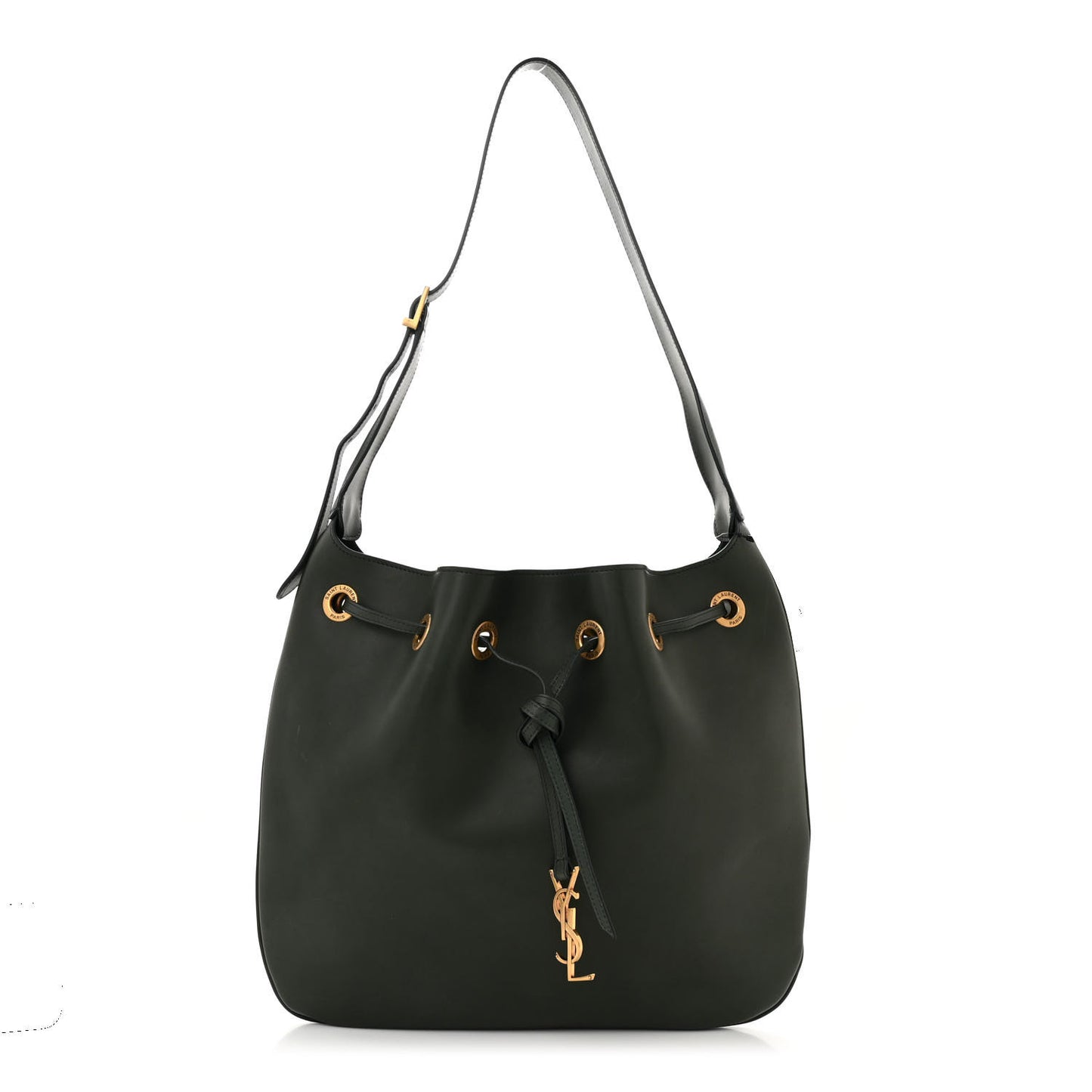 Calfskin Medium Paris VII Flat Hobo New Vert Fonce