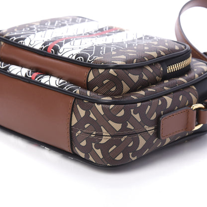 Burberry E-Canvas Monogram Stripe Camera Bag Bridle Brown 7 of 9