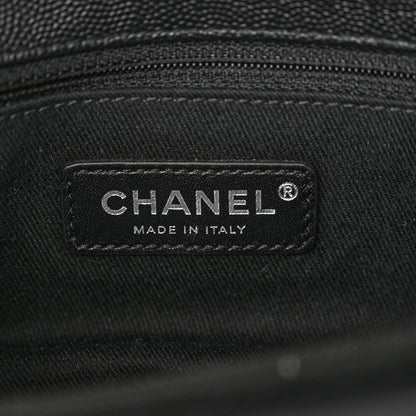 Chanel Caviar Chevron Quilted Small Coco Handle Flap So Black 6 of 9
