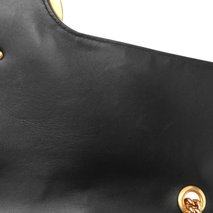 Gucci Calfskin Matelasse Maxi GG Marmont Top Handle Shoulder Bag Black 16 of 16