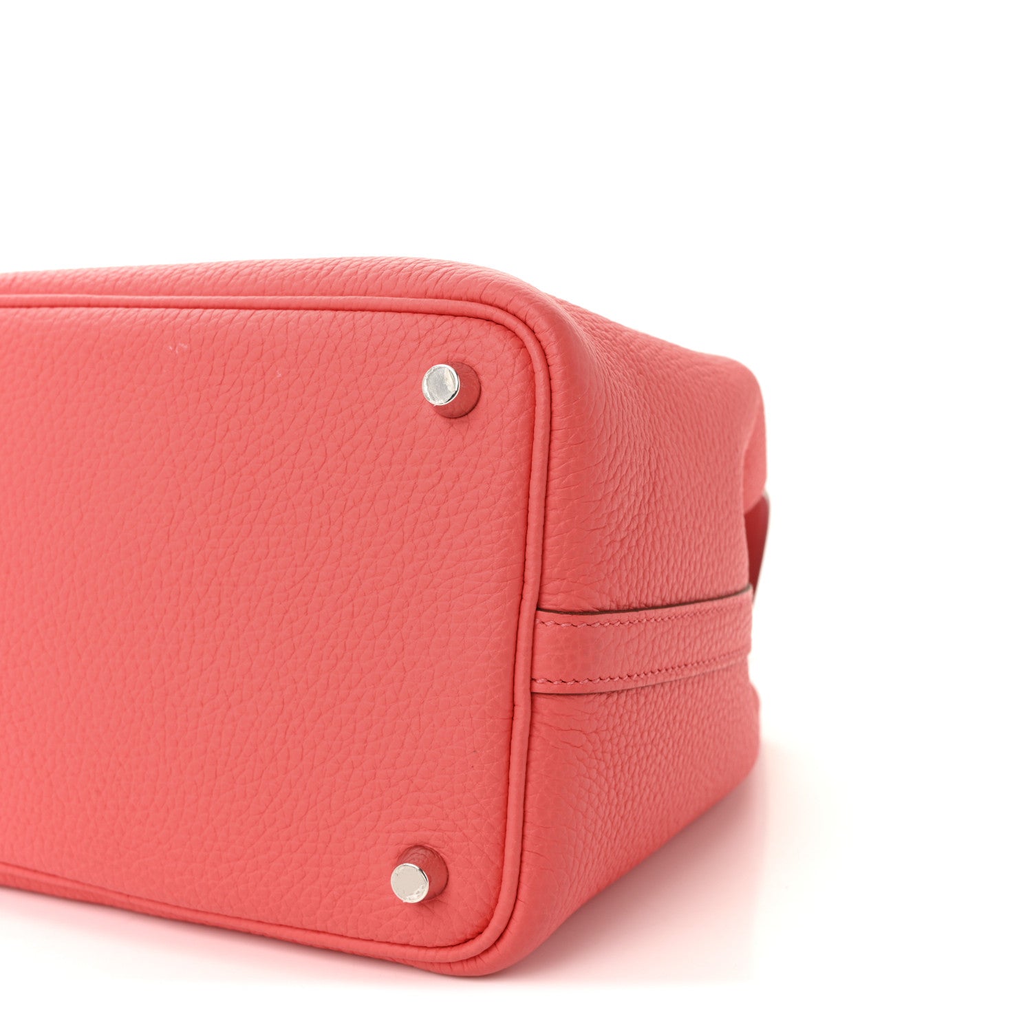 Hermes Taurillon Clemence Swift Eclat Picotin Lock 18 PM Rose Texas Rouge Casaque 9 of 9