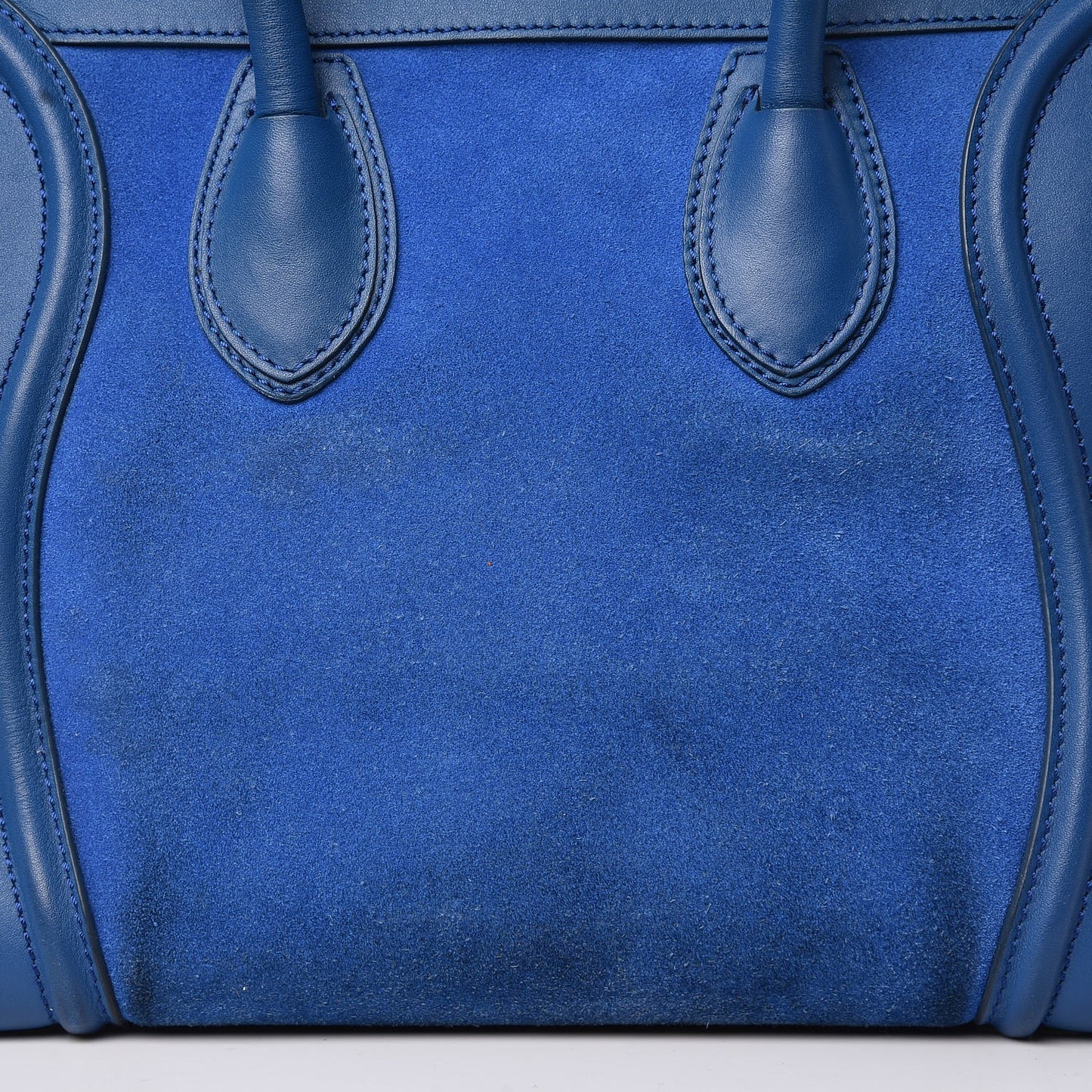 Smooth Calfskin Suede Mini Luggage Royal Blue