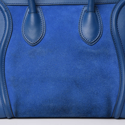 Celine Smooth Calfskin Suede Mini Luggage Royal Blue 13 of 19
