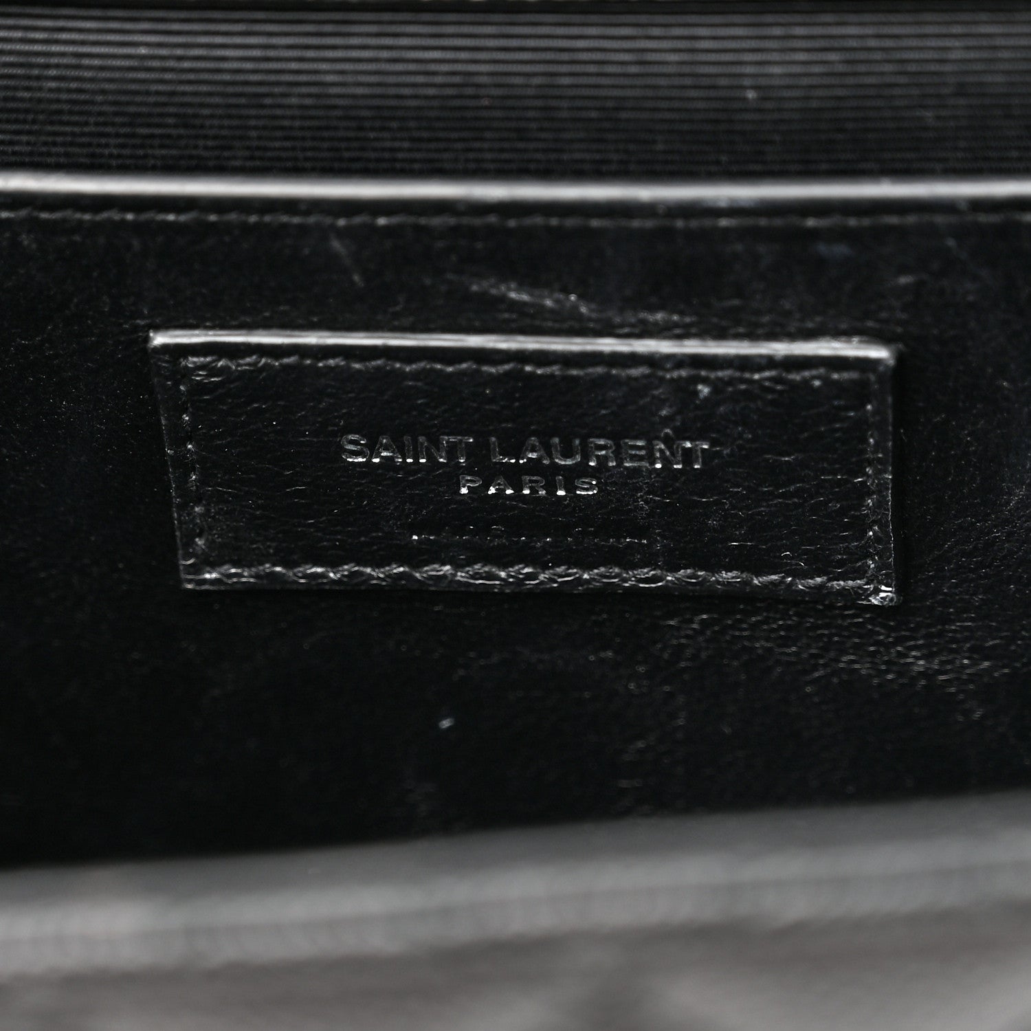 Saint Laurent Grain De Poudre Textured Mixed Matelasse Triquilt Medium Monogram Satchel Black 7 of 13