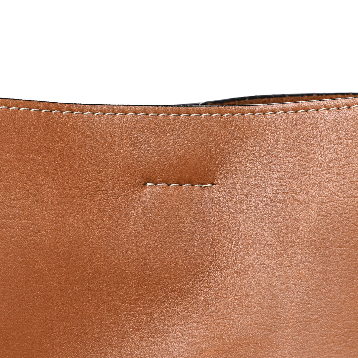 Natural Calfskin Seau Sangle Bucket Bag Tan
