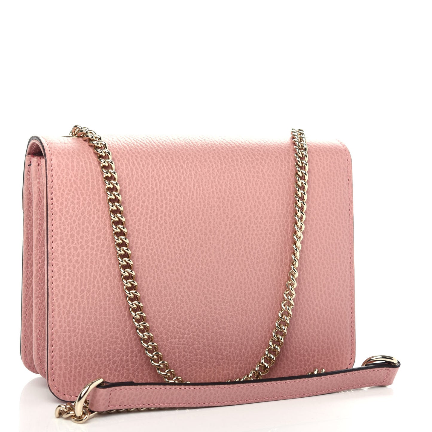 Dollar Calfskin Small Interlocking G Shoulder Bag Soft Pink
