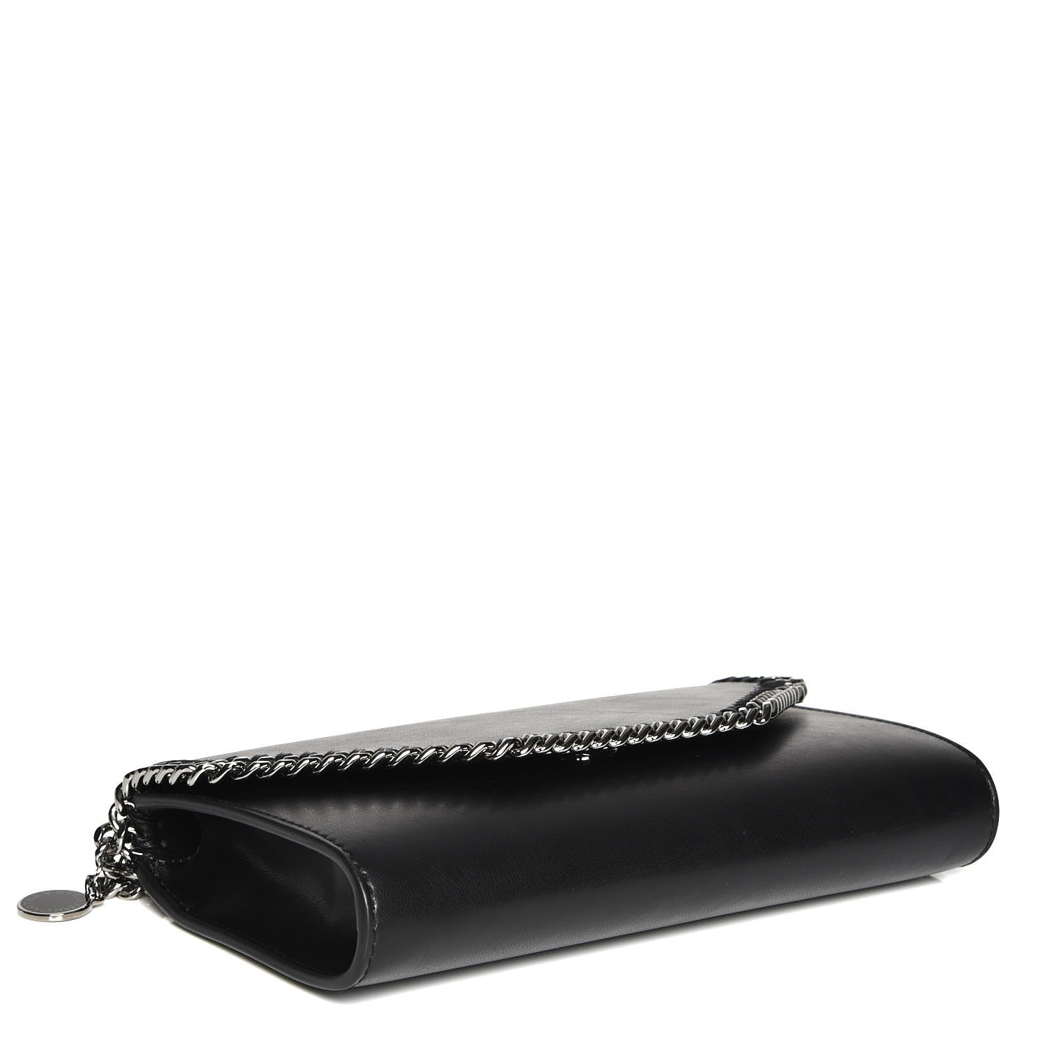 Stella McCartney Eco Alter Nappa Falabella Clutch with Chain Bag Black 4 of 7