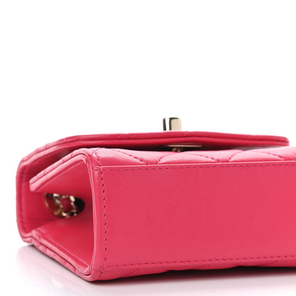 Chanel Lambskin Quilted Mini Trendy CC Clutch With Chain Pink 5 of 8