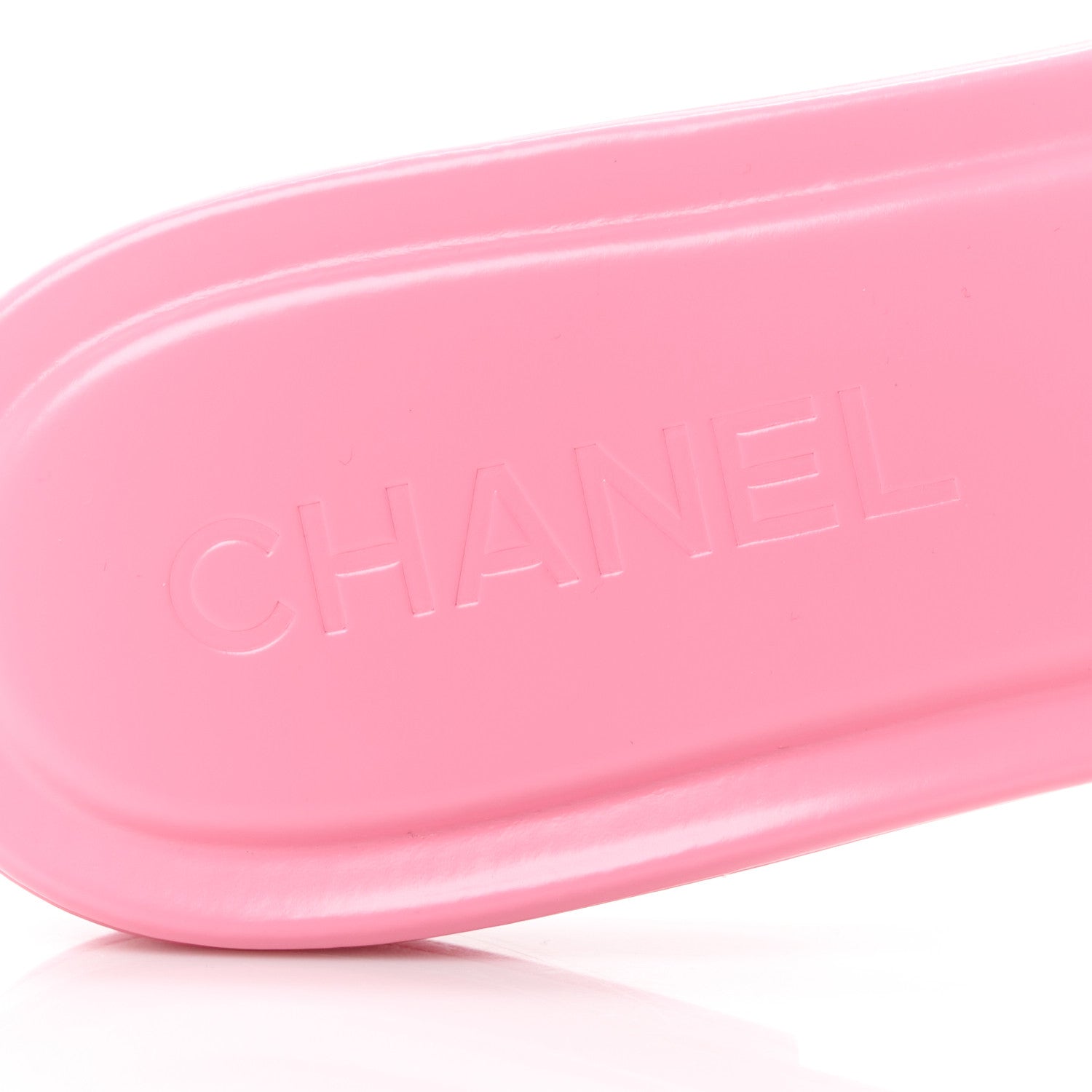 Chanel Calfskin Patent Calfskin Logo Mules 39 Pink Black 7 of 8