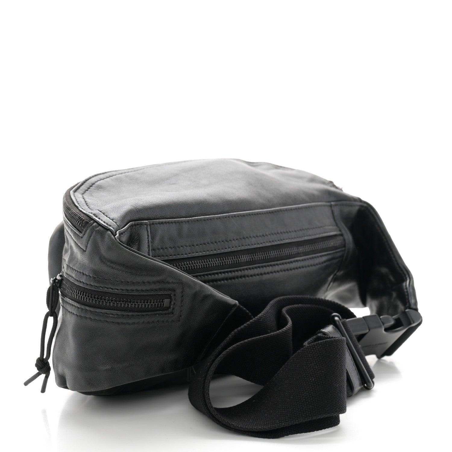 Saint Laurent Lambskin Logo Ripstop Body Belt Bag Black 3 of 11