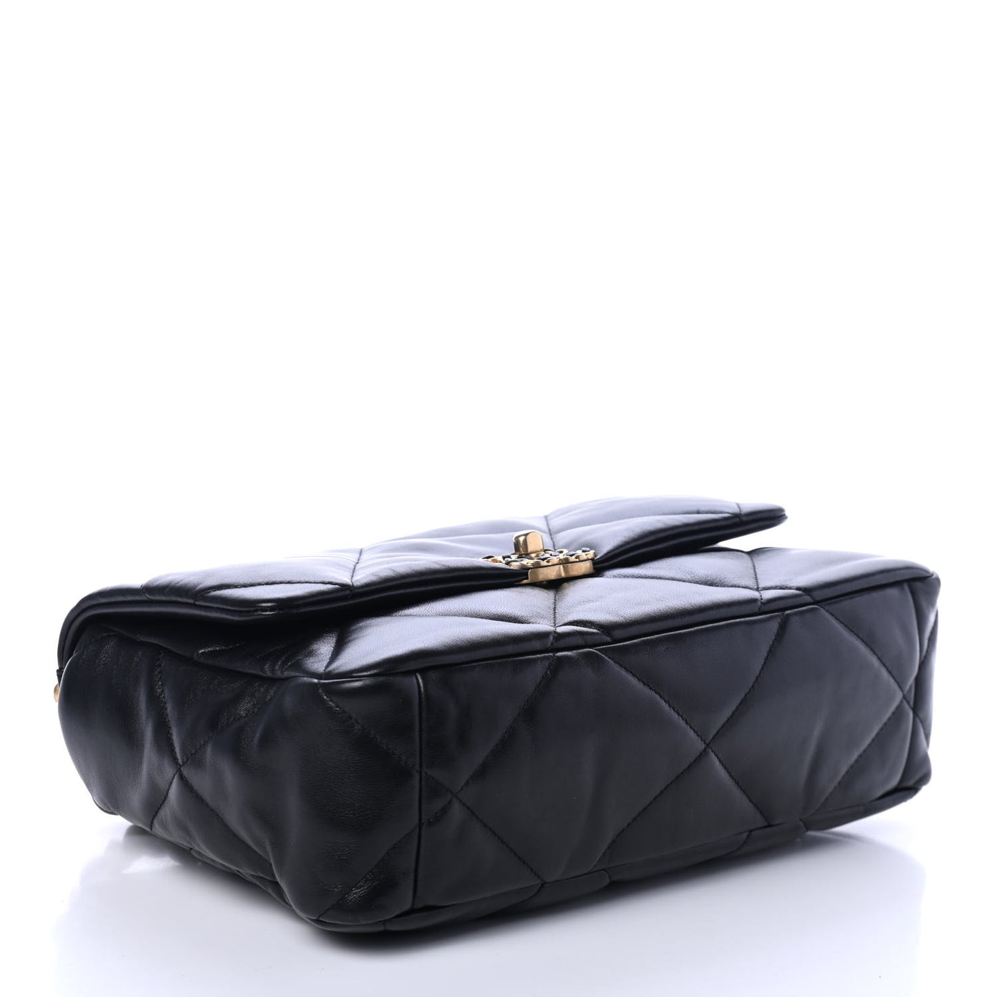 Lambskin Quilted Large Chanel 19 Flap Black