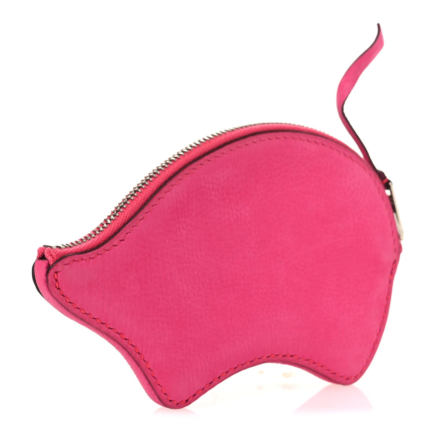 Hermes Togo Chevre Mysore Pig Coin Purse Fuchsia Tosca 3 of 8