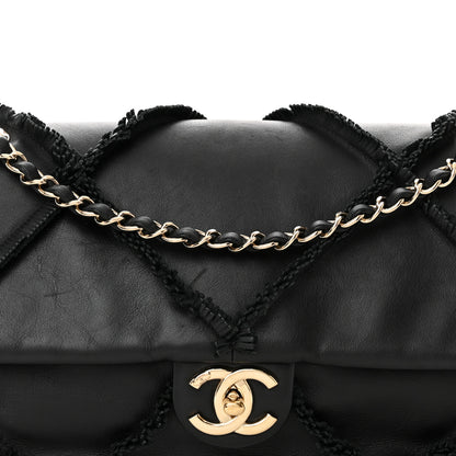 Chanel Lambskin Fringe Single Flap Black 8 of 12