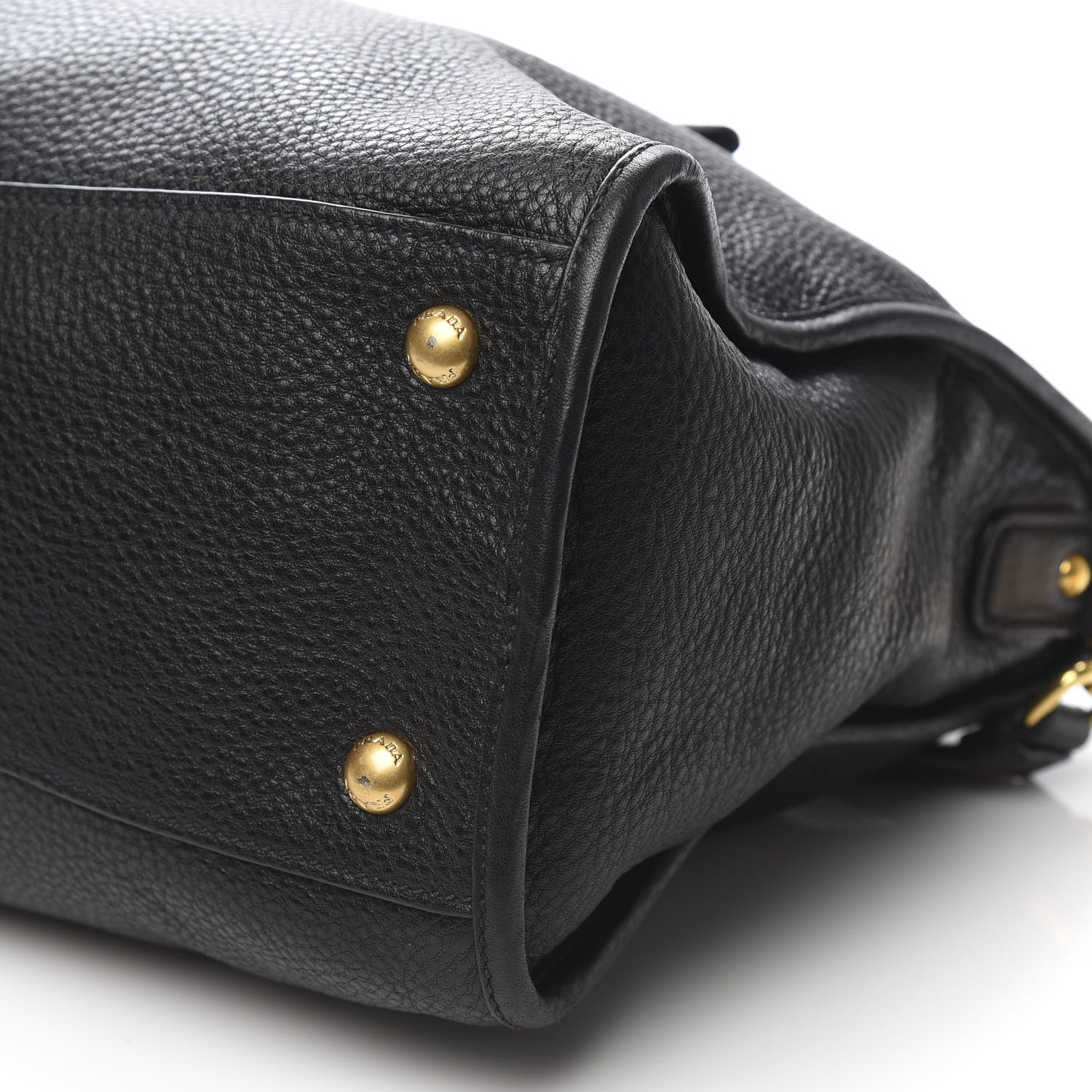Prada Vitello Daino Shopping Satchel Black 8 of 9