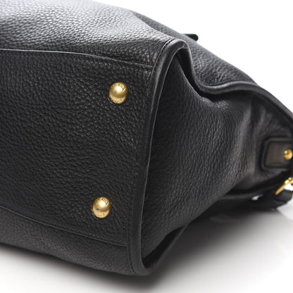 Prada Vitello Daino Shopping Satchel Black 8 of 9