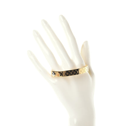 Louis Vuitton Brass Monogram Nanogram Cuff S Gold 2 of 4