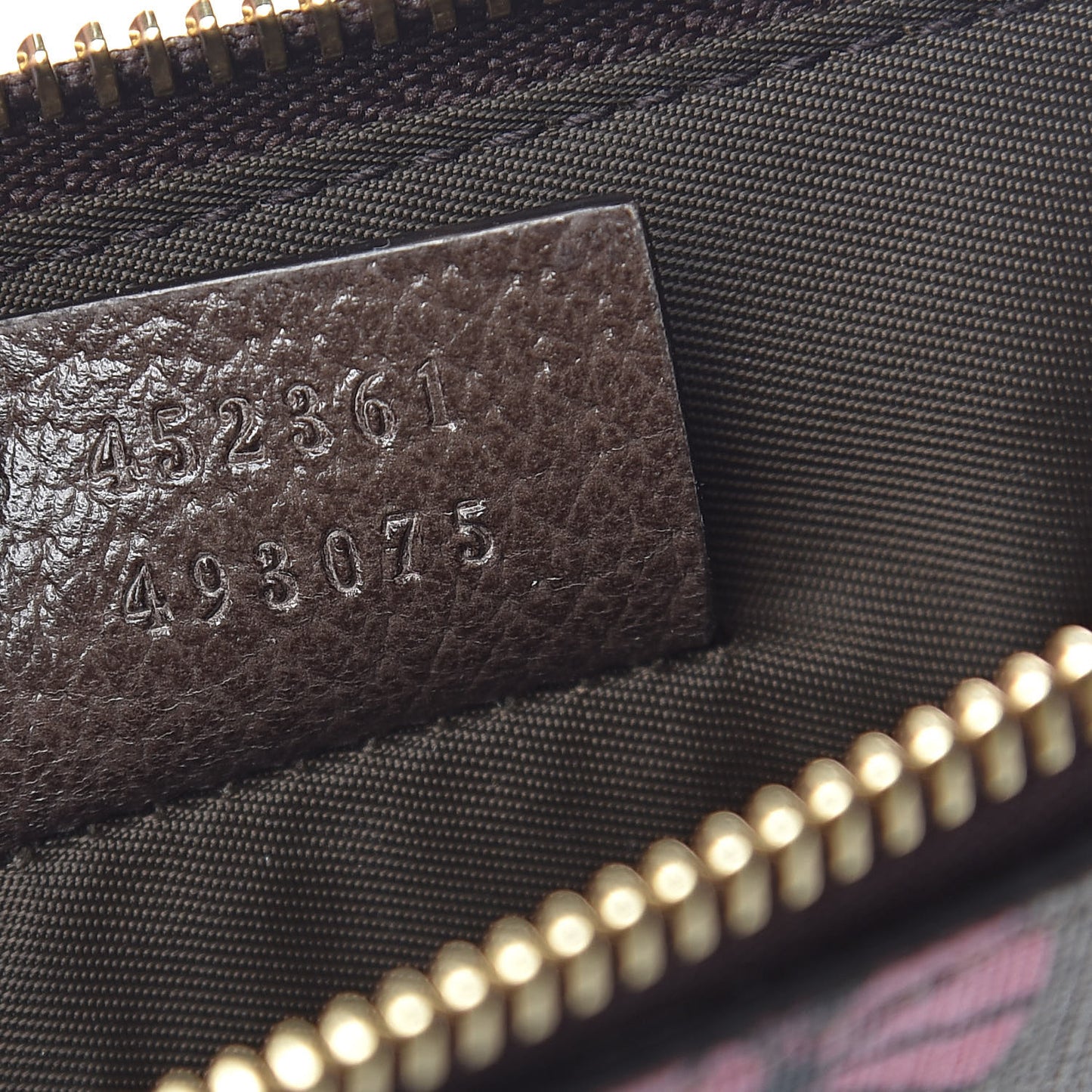 GG Supreme Monogram Bengal Zip Pouch Beige New Acero Crop Pink