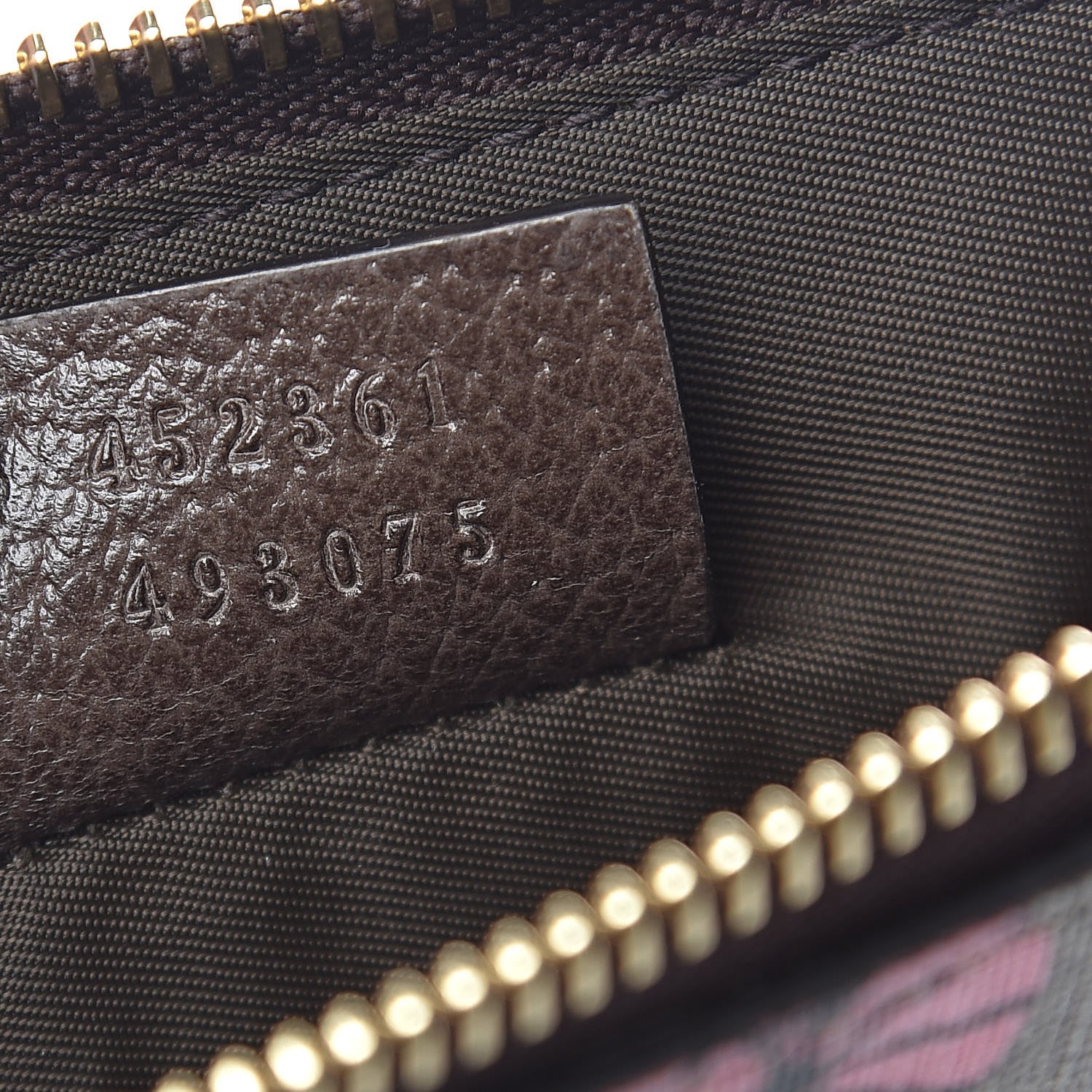 Gucci GG Supreme Monogram Bengal Zip Pouch Beige New Acero Crop Pink 7 of 9