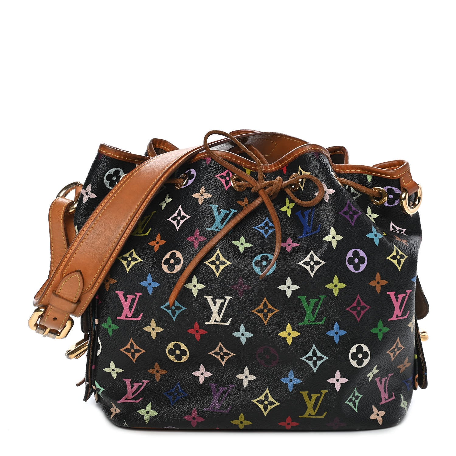 Louis Vuitton Monogram Multicolor Petit Noe Black 1 of 10