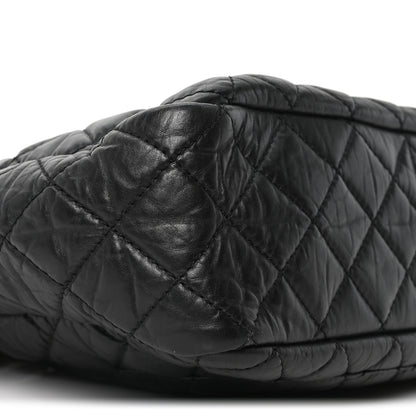 Chanel Aged Calfskin Quilted Large Reissue Camera Case Black 9 of 10