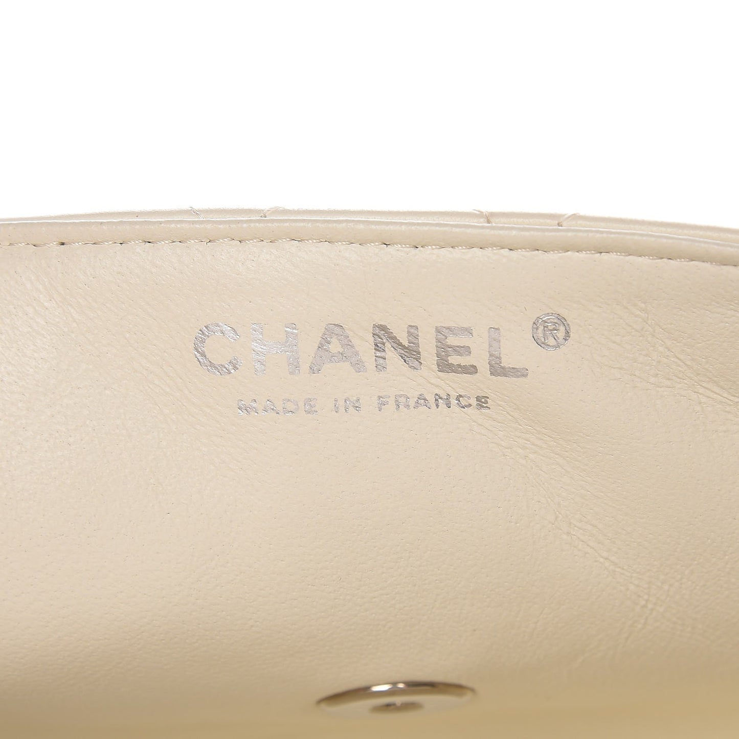 Lambskin Quilted East West Flap White