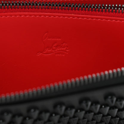 Christian Louboutin Calfskin Panettone Spiked Zip Around Wallet Black 6 of 7
