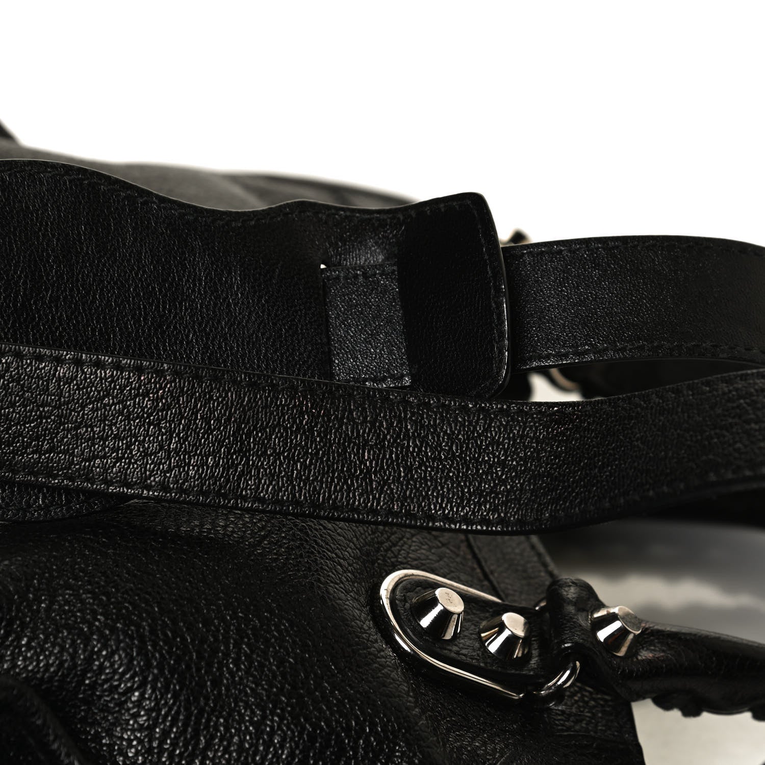 Balenciaga Chevre Silver Metallic Edge Hardware Mini City Black 13 of 14