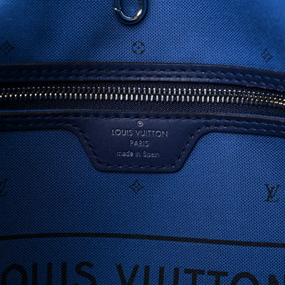 Louis Vuitton Monogram Escale Neverfull MM Blue 6 of 9