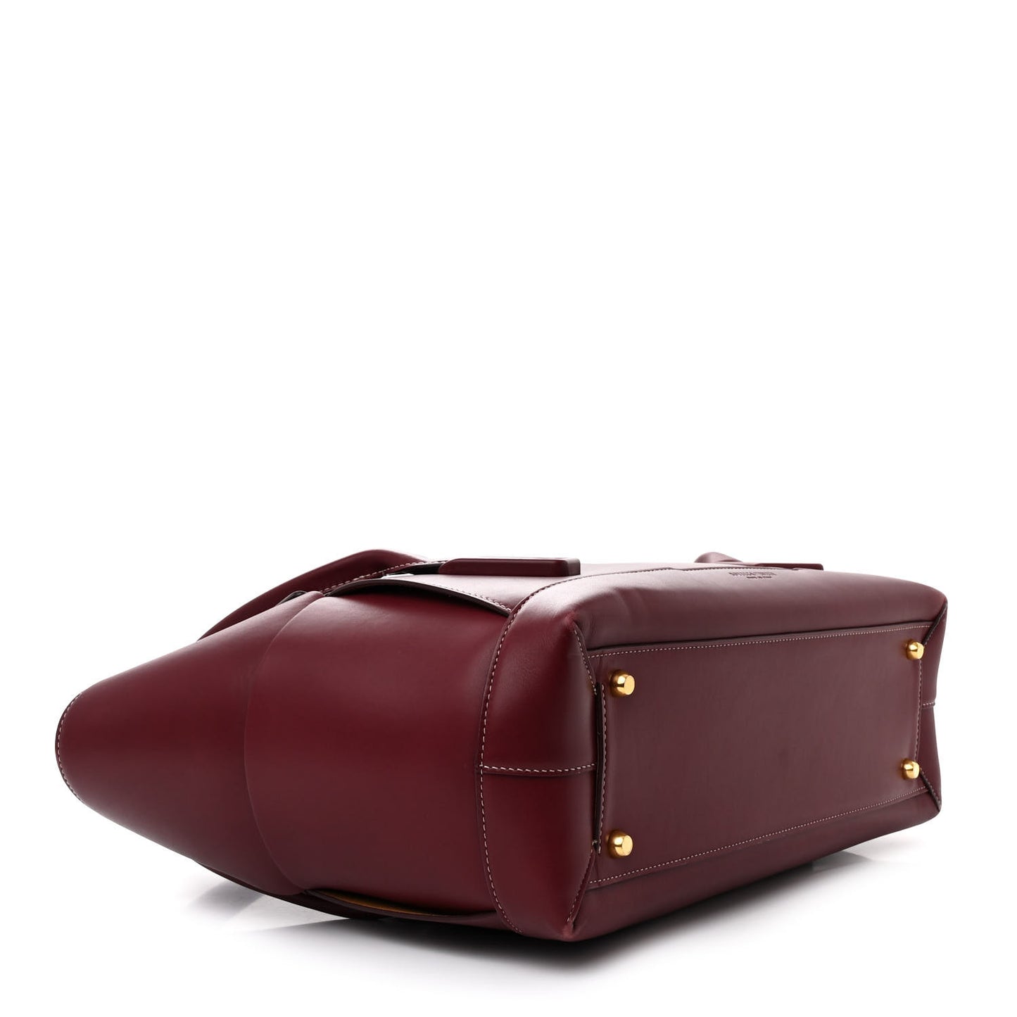 French Calfskin Maxi Intrecciato Large Arco Bordeaux