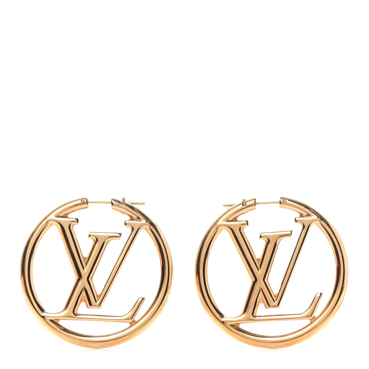 Metal Louise Hoop Earrings Gold