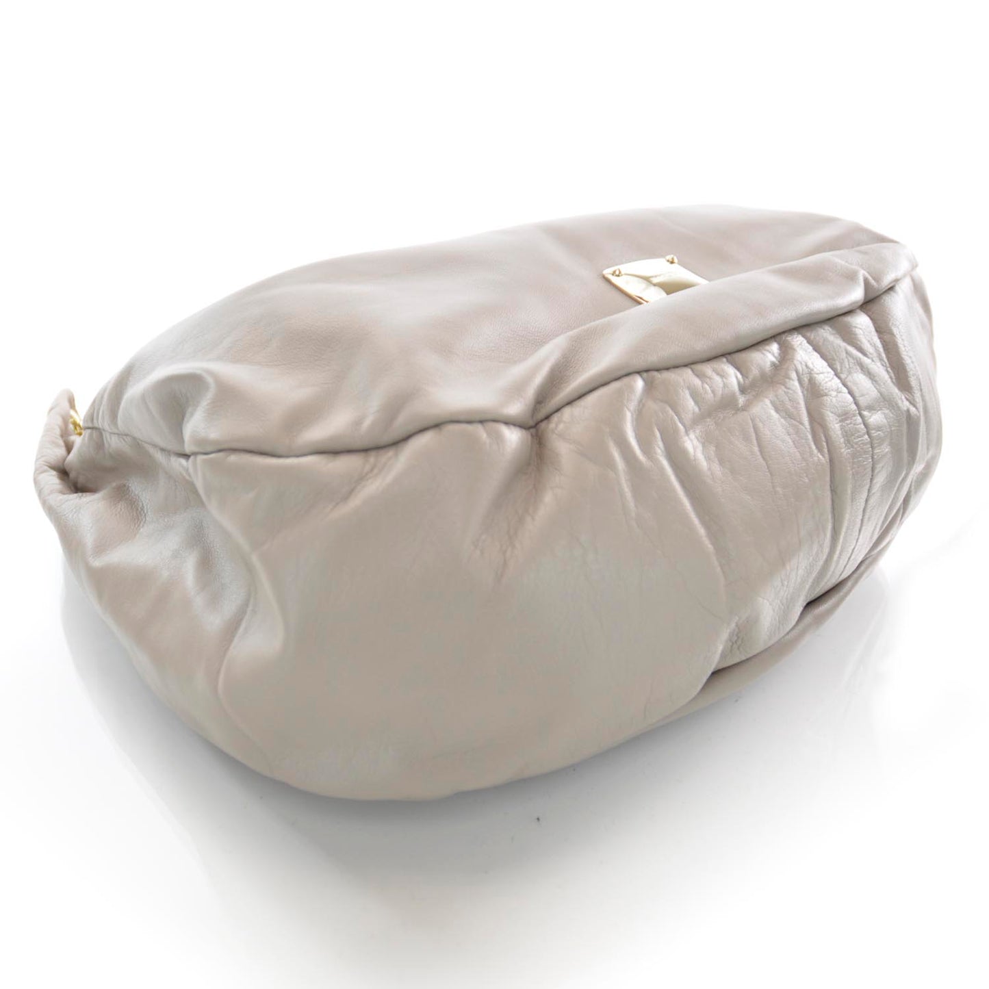 Leather Snake Trim Sky Hobo