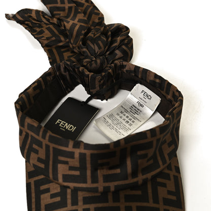 Fendi Silk FF Logo Visor Tobacco 7 of 8