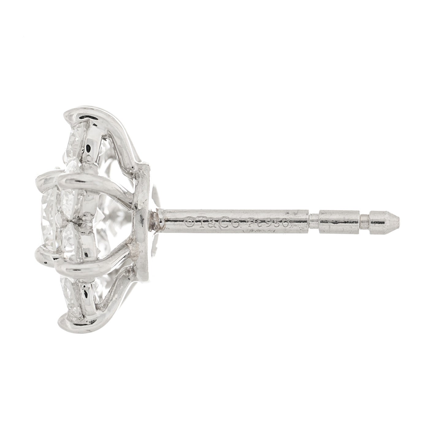 Platinum Diamond 1.56ctw Cluster Earrings
