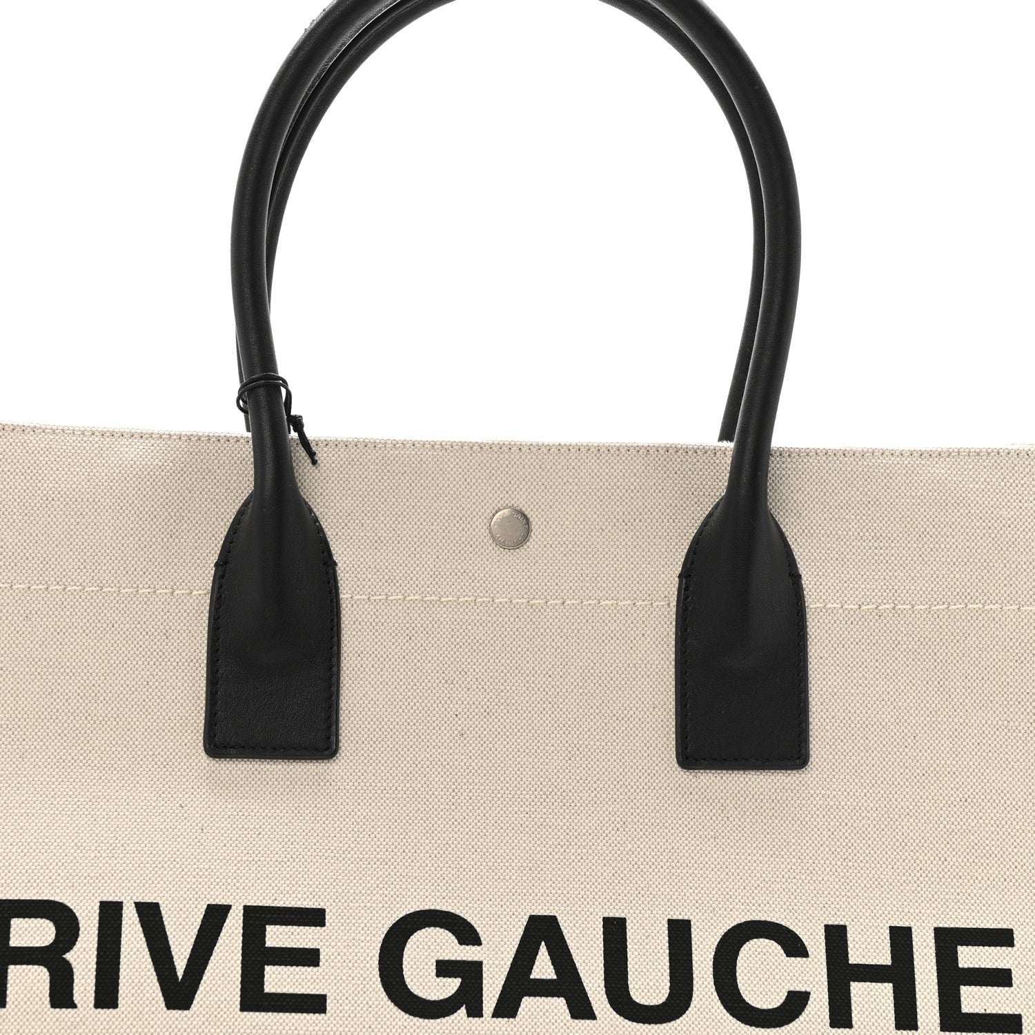 Saint Laurent Linen Calfskin Rive Gauche Tote Greggio Natural 8 of 13