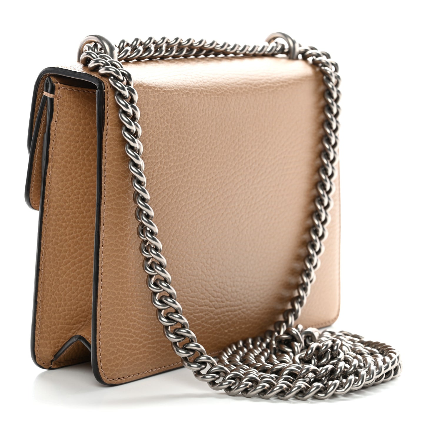 Dollar Calfskin Crystal Mini Dionysus Shoulder Bag Natural Tan Black Diamond
