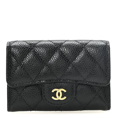 Chanel Caviar Quilted Flap Card Holder Black 1 of 9