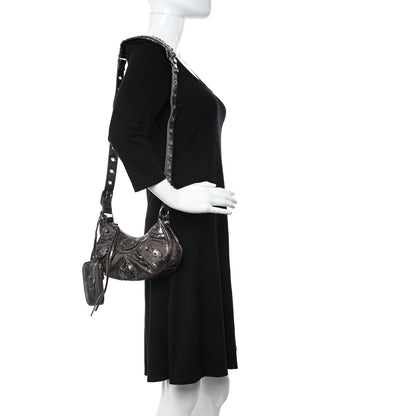 Balenciaga Metallic Agneau Arena Le Cagole Shoulder Bag XS Dark Bronze 2 of 11