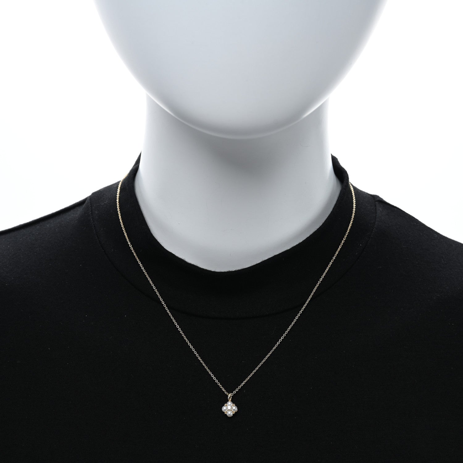 David Yurman 18K Yellow Gold Diamond Pearl Petite Modern Renaissance Pendant Necklace 2 of 4