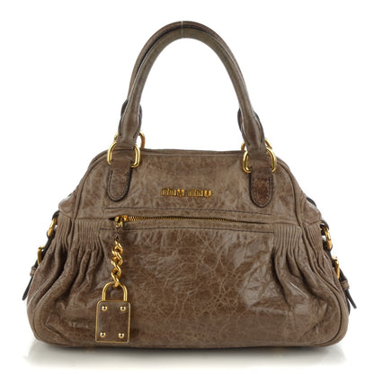 Miu Miu Nappa Leather Mini Charm Bambu 1 of 8